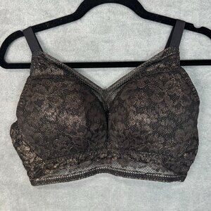 Knix Black Floral Lace Longline Bra Sixe XXXXL NWT NEW